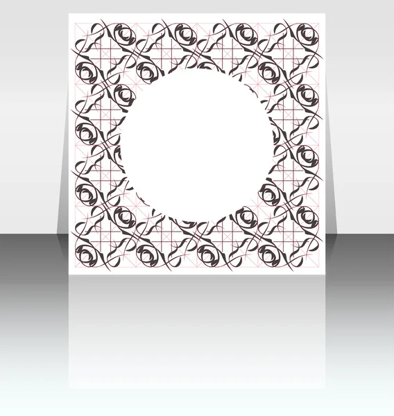 Design folder vectorial pe fundal floral de epocă — Vector de stoc