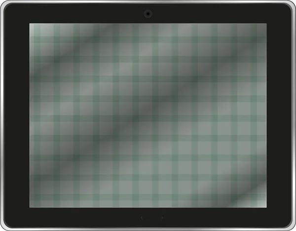 Černá abstraktní tableta ks na bílém pozadí — Stockový vektor