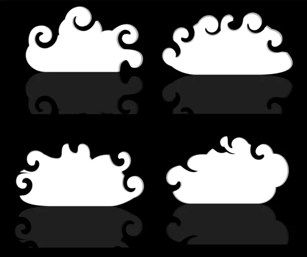Αφηρημένη φυσαλίδες λευκό σε μαύρο φόντο — Διανυσματικό Αρχείο