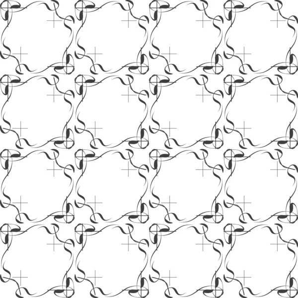 Vector seamless ethnic doodle monochrome pattern — Stock Vector