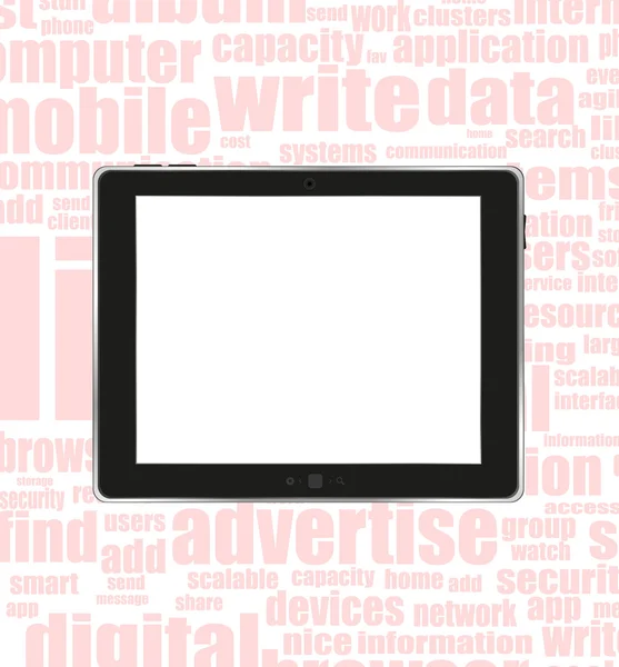 Schwarzer abstrakter Tablet-PC — Stockvektor