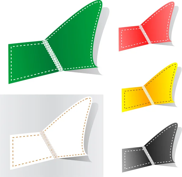Set di etichette colorate. Illustrazione vettoriale — Vettoriale Stock
