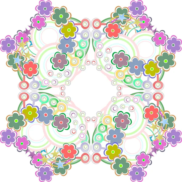 Barevné květy - bezešvé pattern — Stockový vektor
