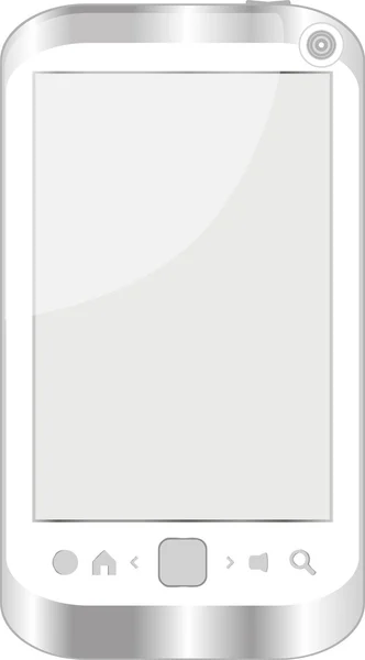 Bílý chytrý telefon, samostatný — Stockový vektor