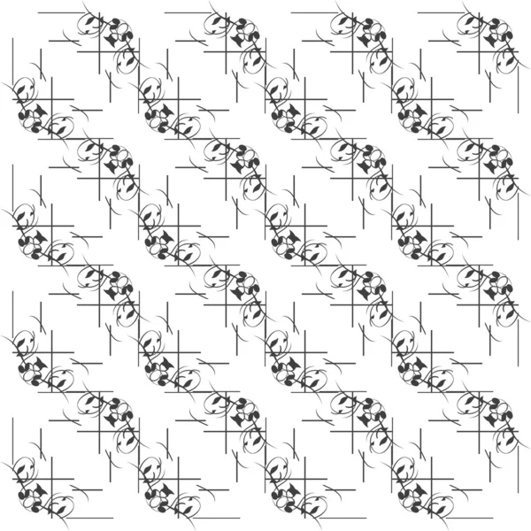 Vektorové bezešvé krásný černobílý vzor — Stockový vektor