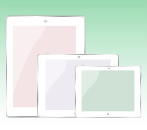 Tablet pc 上绿色背景设置 — 图库矢量图片