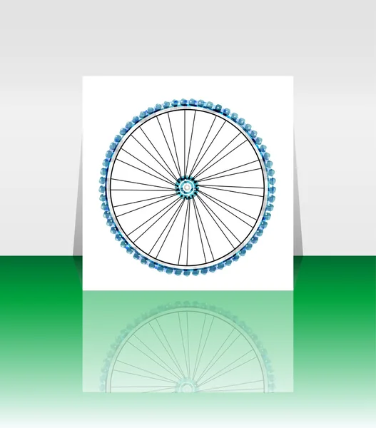 Велосипедное колесо - векторная иллюстрация — стоковый вектор