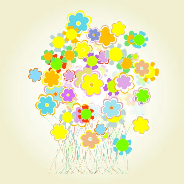 Vektor Blume Hintergrund, Hochzeit Grußkarte — Stockvektor