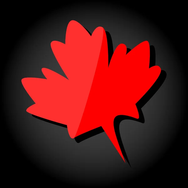 Realistische rood esdoornblad. vectorillustratie — Stockvector