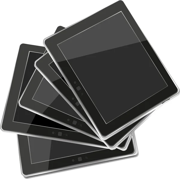 Tabletas de vectores pc aisladas sobre fondo blanco — Vector de stock