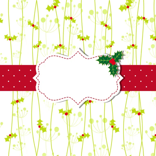 華やかなフレームを使用して、グリーティング カード クリスマス — ストックベクタ