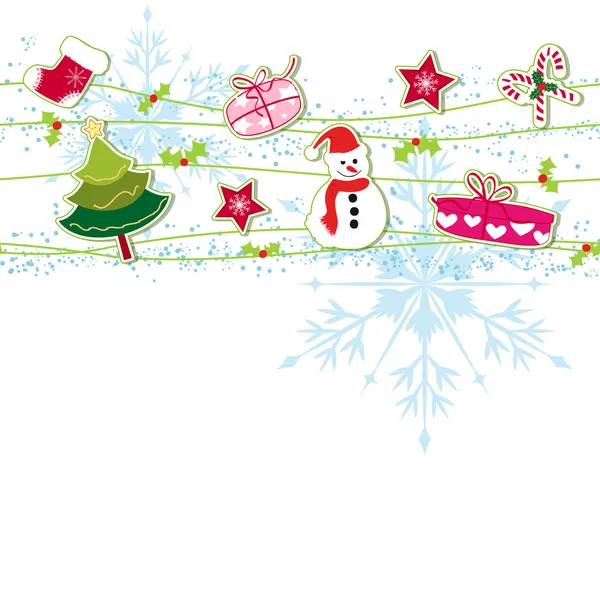 Christmas ornament greeting card — Stock Vector
