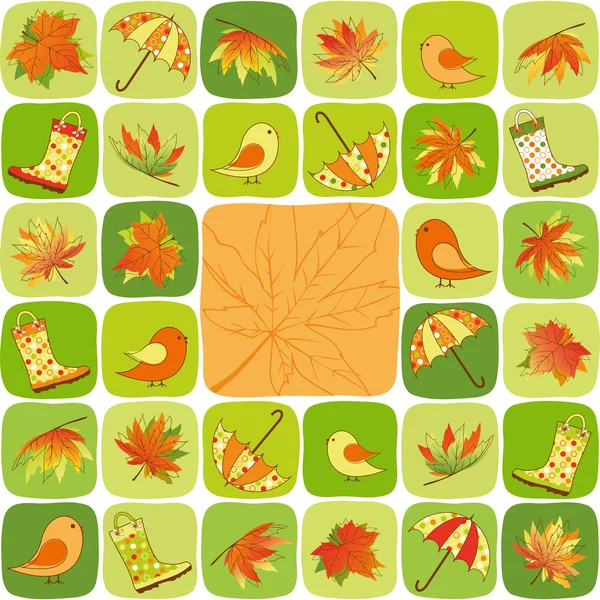Kleurrijke herfst illustratie — Stockvector