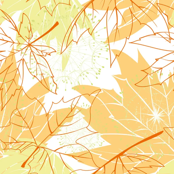 Coloridas hojas de otoño patrón sin costura — Archivo Imágenes Vectoriales