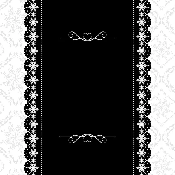 Карточка дизайн винтажный украшенный рамка на бесшовный фон — стоковый вектор