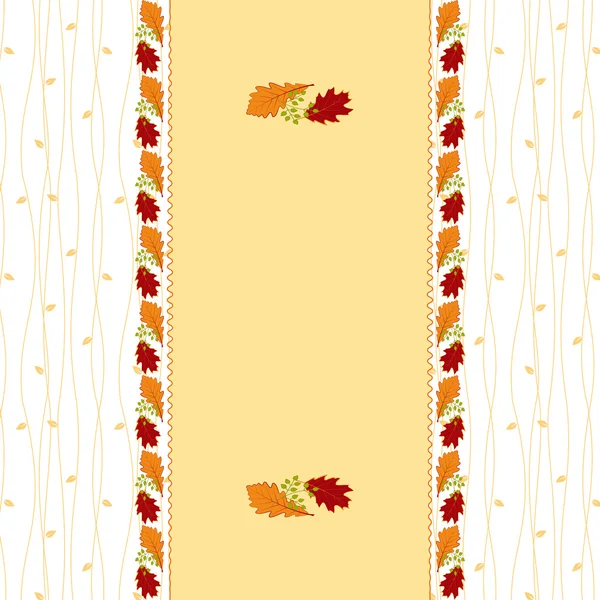 Carte de vœux feuille d'automne — Image vectorielle
