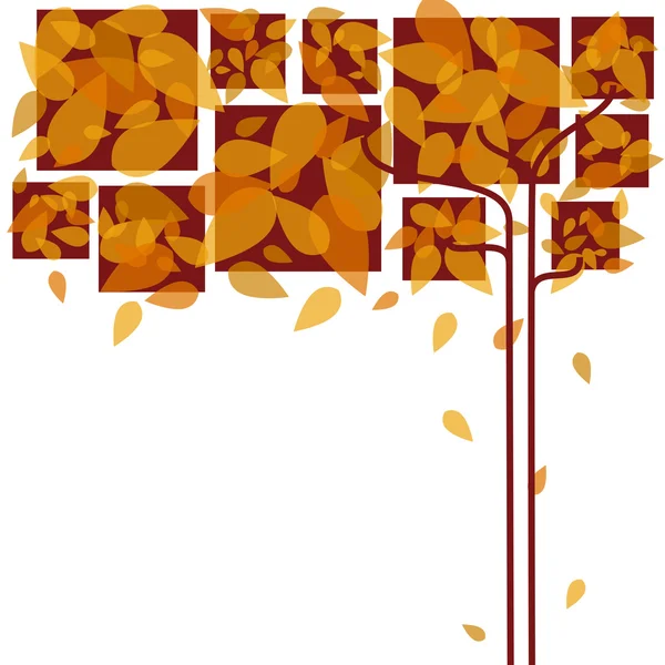 Abstracte herfstbladeren achtergrond — Stockvector