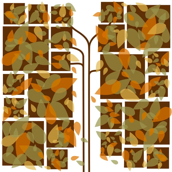Feuilles d'automne colorées abstraites — Image vectorielle