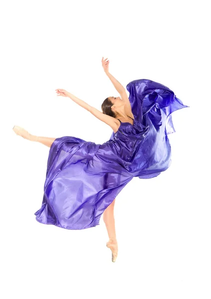 Tancerz w latające sukienka — Zdjęcie stockowe