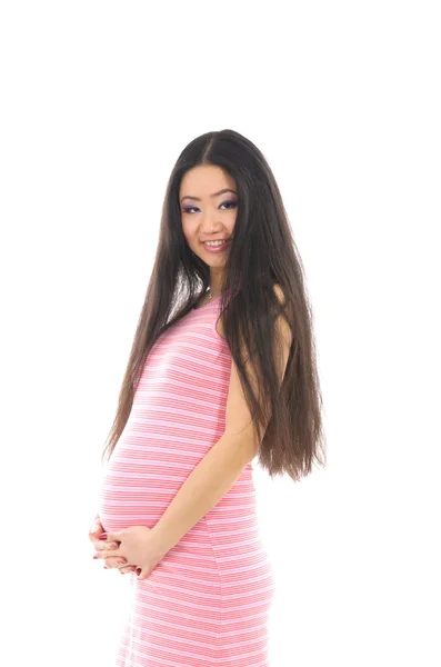Embarazada chica asiática — Foto de Stock