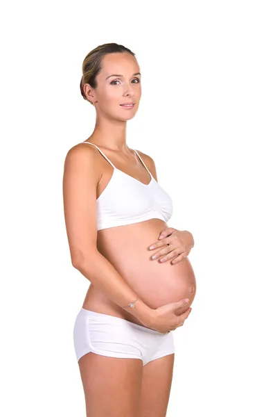 Портрет вагітна жінка — стокове фото
