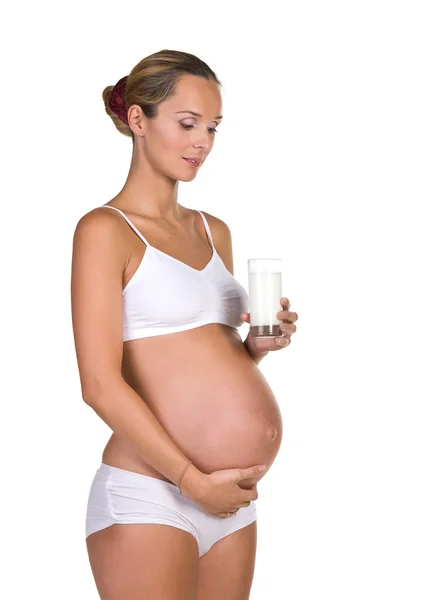 妊娠中の女性の肖像画 — ストック写真