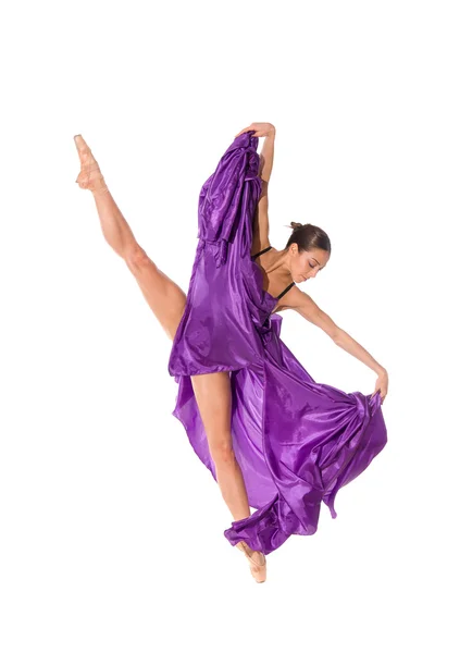 Ballerino in abito di raso volante — Foto Stock