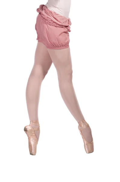 Bailarina de ballet en chándal está aislado —  Fotos de Stock