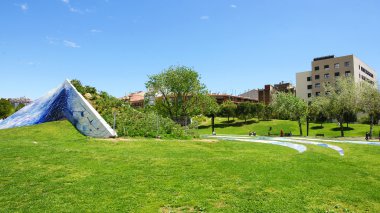 Panoramic of the Park of the Station of the North clipart