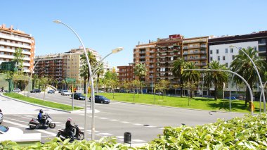 Panoramic of the neighborhood of the Guinardó clipart