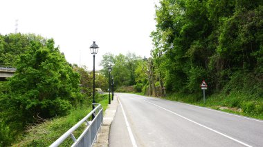 Panoramic of Cercs's road clipart