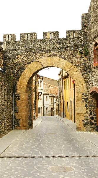 stock image Arch of entry to Hostalric's castle