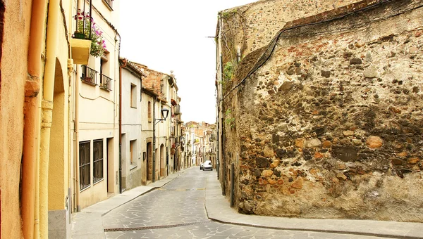 Typical street of Hostalric's castle — Stock Photo, Image