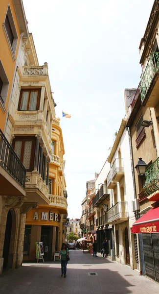 Principal street of El Arbós — Zdjęcie stockowe
