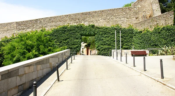 Eintritt in den antiken Teil der Girona Stockbild
