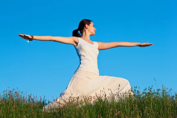 stock image Woman doing yoga