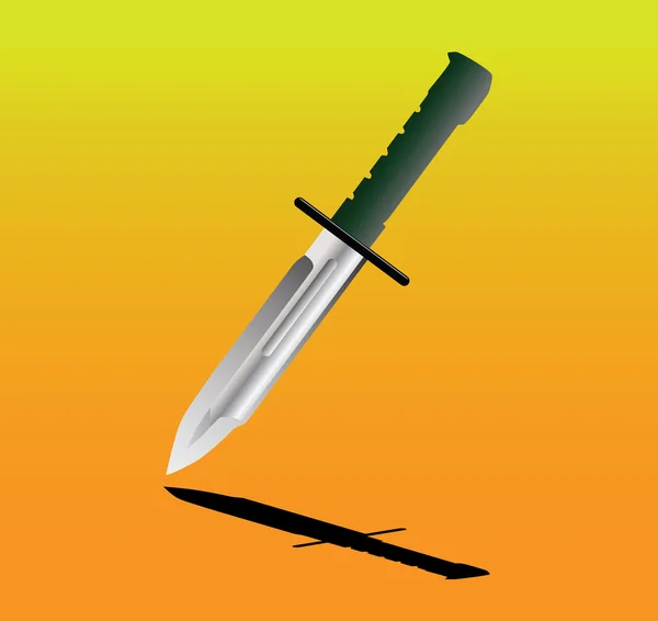 Cuchillo de combate — Vector de stock