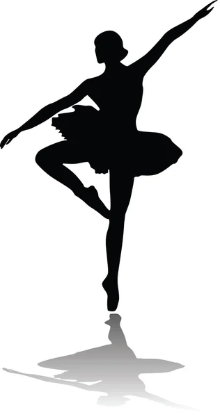 Bailarina de ballet — Vector de stock