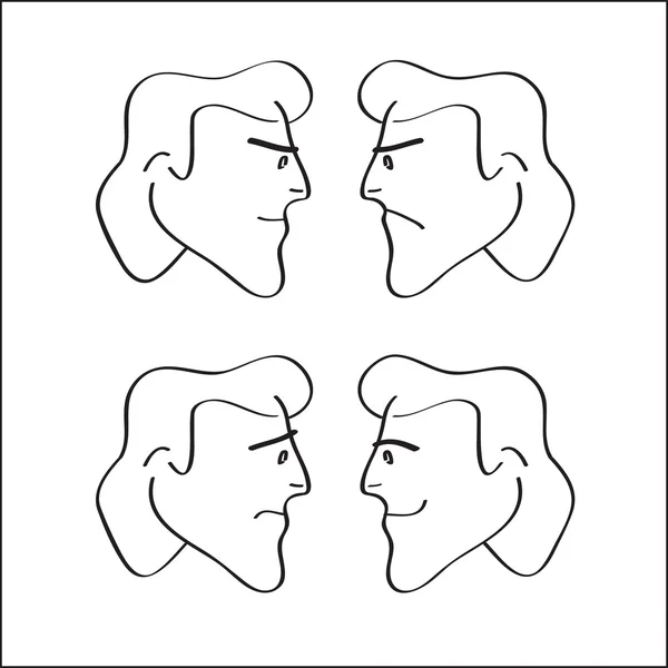 stock vector Emotions on the face