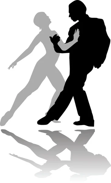 タンゴを踊るカップル — ストックベクタ