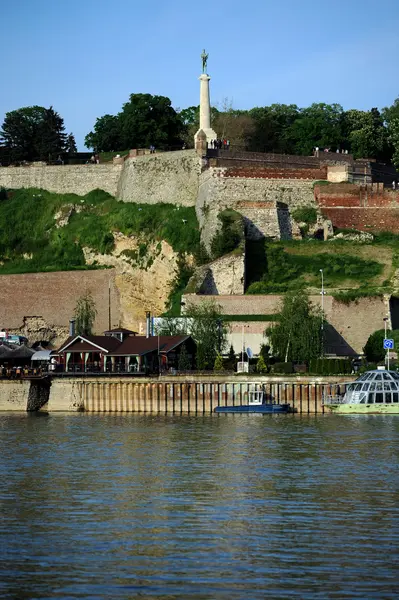 stock image Kalemegdan fortress and Sava river