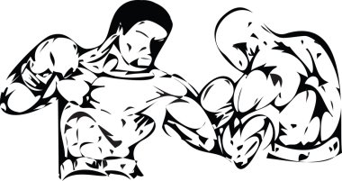 Boxing illustration vector clipart