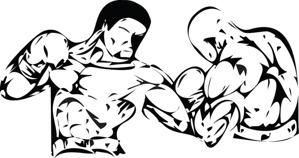 Boxeo ilustración vector — Archivo Imágenes Vectoriales