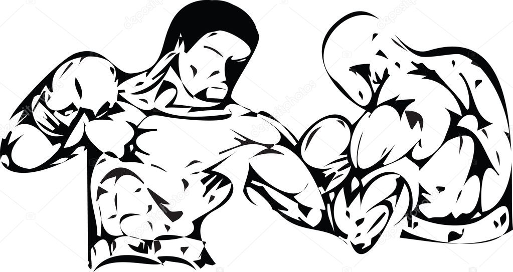 Boxing illustration vector