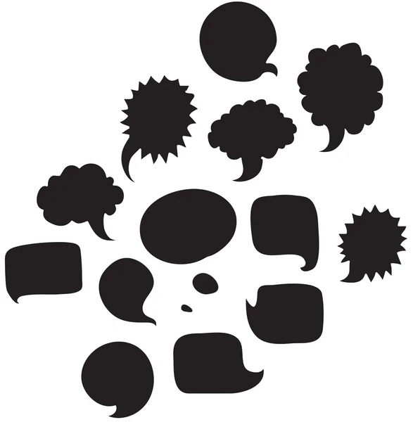 Logotipo social voz negro conjunto — Vector de stock