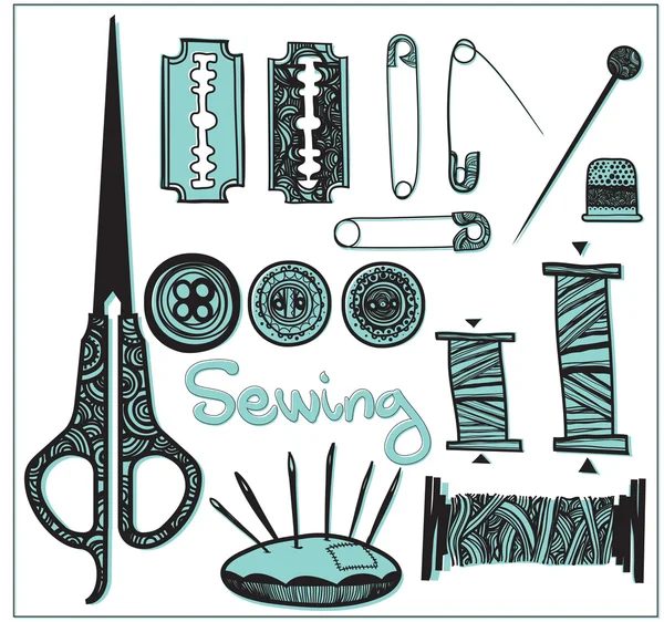 stock vector Sewing Accessories