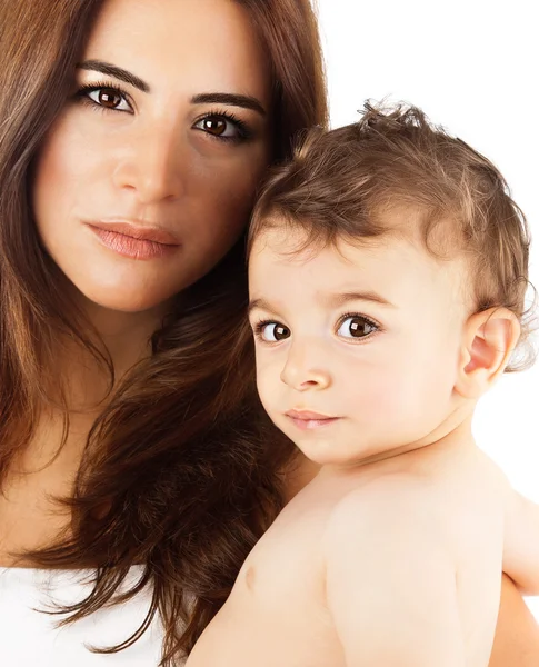 Güzel anne bebek çocuk holding — Stok fotoğraf