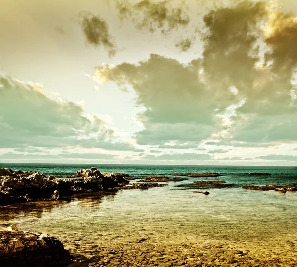 Grunge paisaje marino — Foto de Stock