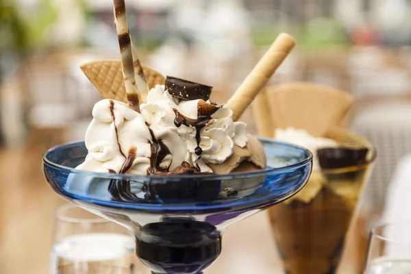 stock image Ice cream in a glass cup