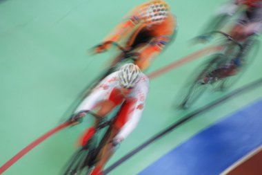 Running at high speed cyclists clipart